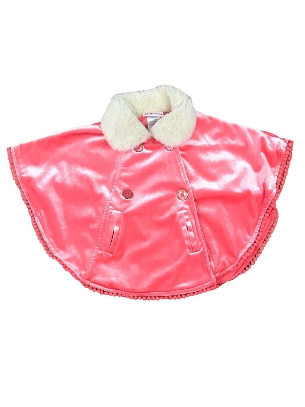 Little Lass Coral Pink Cape Coat 18 months
